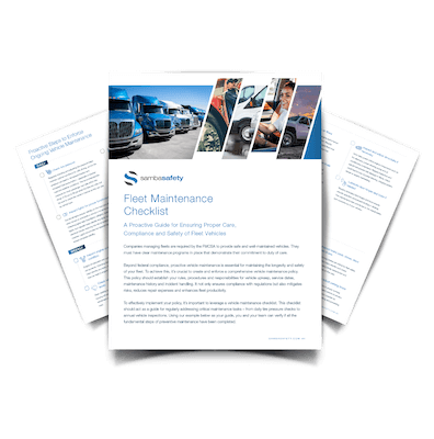 Graphic for SambaSafety's Fleet Maintenance Checklist: A Proactive Guide for Ensuring Proper Care, Compliance and Safety of Fleet Vehicles